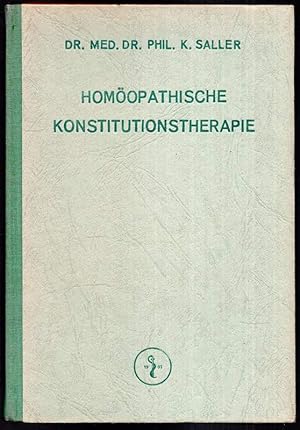 Bild des Verkufers fr Homopathische Konstitutionstherapie. zum Verkauf von Antiquariat Dennis R. Plummer