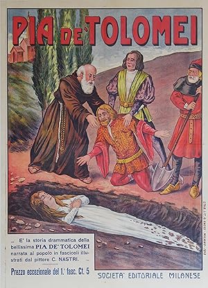 "PIA DE TOLOMEI" Affiche originale entoilée Litho G. SASSI 1913