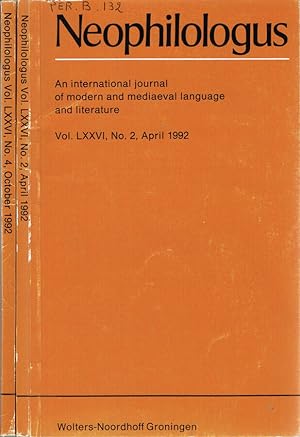 Bild des Verkufers fr Neophilologus An International journal of modern and mediaeval language and literature - Vol. LXXVI - N. 2 april, N. 4 october - 1992 zum Verkauf von Biblioteca di Babele