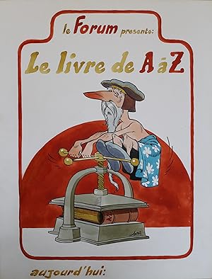 "LE LIVRE DE A à Z" Maquette originale entoilée Gouache LORO vers 1980