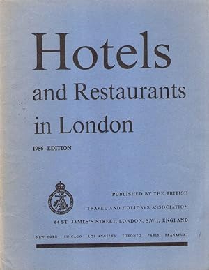 Bild des Verkufers fr Hotels and Restaurants in London. 1956 Edition. zum Verkauf von Brbel Hoffmann