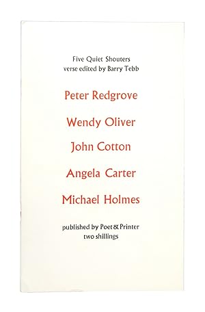Bild des Verkufers fr Five Quiet Shouters: An Anthology of Assertive Verse zum Verkauf von Capitol Hill Books, ABAA