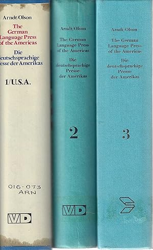 Seller image for The German language press of the Americas = Die deutschsprachige Presse der Amerikas. 3 volume set for sale by Tinakori Books