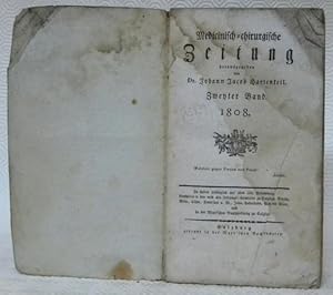 Bild des Verkufers fr Medicinisch chirurgische Zeitung. 2. Band. 1808. zum Verkauf von Bouquinerie du Varis