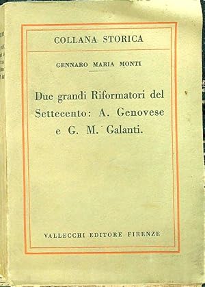 Bild des Verkufers fr Due grandi riformatori del settecento zum Verkauf von Librodifaccia