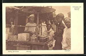 Ansichtskarte Malang, Selling lemonade, Limonadeverkäufer