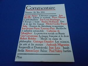 COMMENTAIRE. N° 70 / Eté 1995