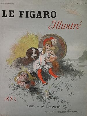 "LE FIGARO Illustré 1885" Couverture originale entoilée (Litho Jules CHÉRET)