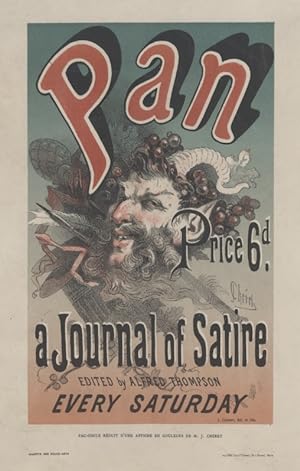 "PAN" Fac-similé réduit d'une affiche de Jules CHÉRET Litho entoilée vers 1900