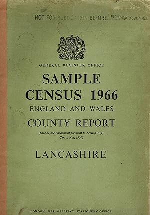 Imagen del vendedor de Sample Census 1966 England and Wales County Report LANCASHIRE a la venta por Delph Books PBFA Member