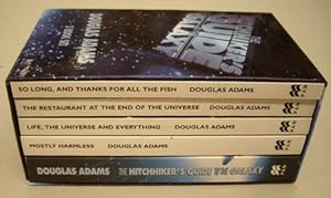 Imagen del vendedor de The Hitchhiker's Guide to the Galaxy / The Restaurant at the End of the Universe / Life, the Universe and Everything / So Long, and Thanks for all the Fish / Mostly Harmless. [5 Book Set in the original Slipcase]. a la venta por Frans Melk Antiquariaat