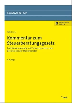 Immagine del venditore per Kommentar zum Steuerberatungsgesetz : Praktikerkommentar mit Schwerpunkten zum Berufsrecht der Steuerberater. venduto da AHA-BUCH GmbH