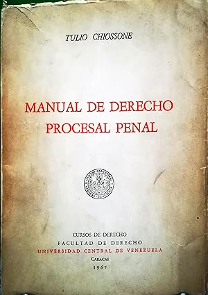 Seller image for Manual de Derecho Procesal Penal for sale by Librera Monte Sarmiento