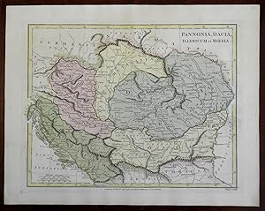 Roman Danubia Pannonia Illyria Dacia Moesia 1801 Wilkinson historical map