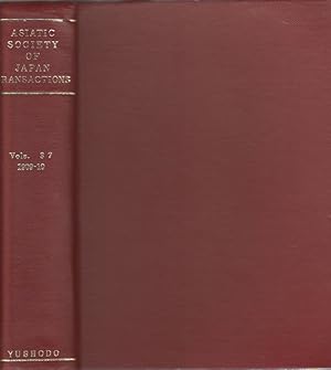 Transactions of The Asiatic Society of Japan. Vol. XXXVII. 1909-10.