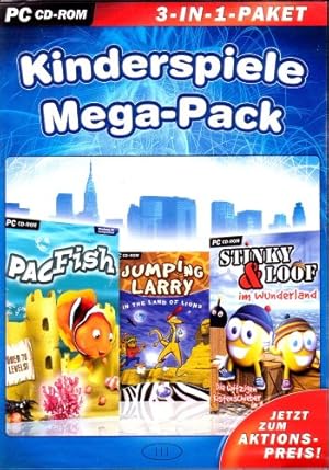 PC CD-Rom Kinderspiele Mega-Pack: Pacfish / Jumping Larry / Stinky & Loof