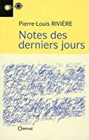 Image du vendeur pour Notes Des Derniers Jours mis en vente par RECYCLIVRE