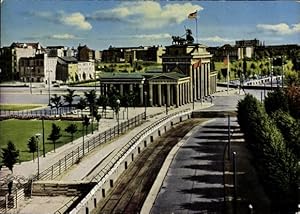 Ansichtskarte / Postkarte Berlin Mitte, Brandenburger Tor nach dem 13. August 1961