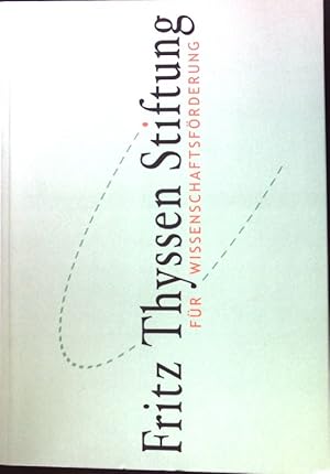 Immagine del venditore per Jahresbericht 2008/2009; Fritz Thyssen Stiftung fr Wissenschaftsfrderung; venduto da books4less (Versandantiquariat Petra Gros GmbH & Co. KG)