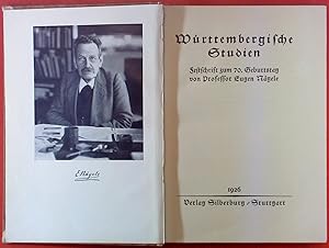 Image du vendeur pour Wrttembergische Studien - Festschrift zum 70. Geburtstag von Professor Eugen Ngele mis en vente par biblion2