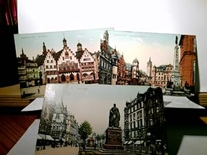 Frankfurt a. Main.Konvolut 3 x Alte AK farbig, ungel. ca 1920. 1 x Paulsplatz m. Rathaus, 1 x Der...