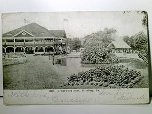 Kennywood Park. Pittsburgh, Pa. Alte, seltene AK s/w. gel. 1907. Parkanlage, Gebäudeansicht, Frei...