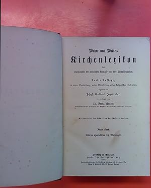 Imagen del vendedor de Wetzer und Weltes Kirchenlexikon oder Encyklopdie der katholischen Theologie und ihrer Hlfswissenschaften. Bd. 8: Literae apostolicae bis Mythologie. 2. Aufl.; begonnen von Joseph Hergenrther, fortgesetzt von Franz Kaulen. a la venta por biblion2