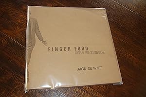 Seller image for Finger Food - Poems: Cock Dreams & Piece of Work (signed) text in English & Braille for sale by Medium Rare Books