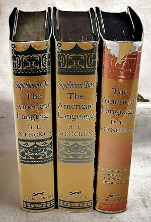 Immagine del venditore per The American Language (Three Book Set) (Volume One, Supplement One, Supplement Two) (With Mencken signature) venduto da Sequitur Books