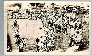 (Real Photo postcard) Osage Native American Ceremony, Hominy, Okla. 1941