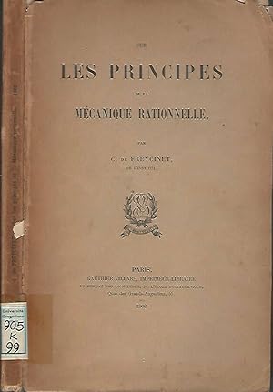 Bild des Verkufers fr Les principes de la mcanique rationnelle zum Verkauf von Biblioteca di Babele