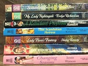 Imagen del vendedor de 7 Signet Regency Romance Books (Scandalous Secrets, Lady Flora's a la venta por Archives Books inc.