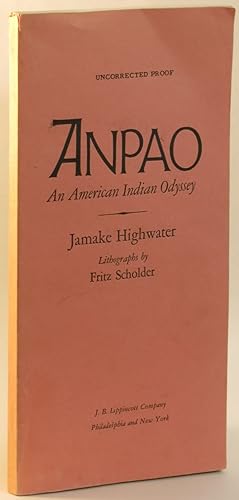 Imagen del vendedor de Anpao: An American Indian Odyssey (uncorrected proof copy) a la venta por Eureka Books