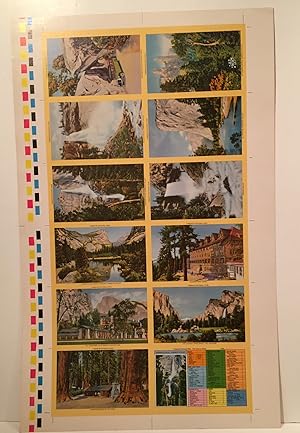 Image du vendeur pour Yosemite National Park Postcard Proof Sheet with 12 Images mis en vente par Carpe Diem Fine Books, ABAA