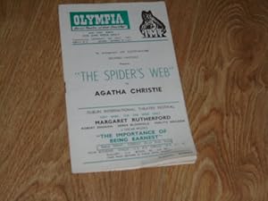 Seller image for Programme: By Arrangement with Illsley-McCabe Geoffrey Hastings Presents "Spider's Web" by Agatha Christie Commencing Monday 6th May, 1957 for sale by Dublin Bookbrowsers