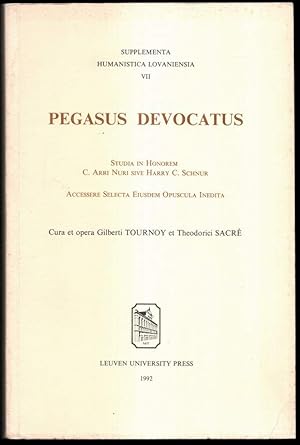 Bild des Verkufers fr Pegasus devocatus. Studia in Honorem C. Arri Nuri sive Harry C. Schnur. Accessere Selecta Eiusdem Opuscula Inedita. zum Verkauf von Antiquariat Dennis R. Plummer