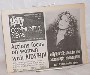 Imagen del vendedor de GCN: Gay Community News; the weekly for lesbians and gay males; vol. 18, #13, October 7-13, 1990: Actions focus on women with AIDS/HIV a la venta por Bolerium Books Inc.