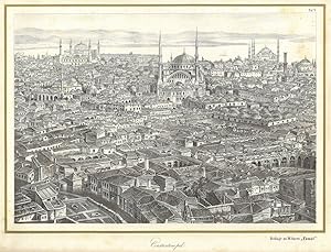 Bild des Verkufers fr ISTANBUL. "Constantinopel". Gesamtansicht von einem erhhten Standpunkt. zum Verkauf von Peter Bierl Buch- & Kunstantiquariat Inh.: Andrea Bierl