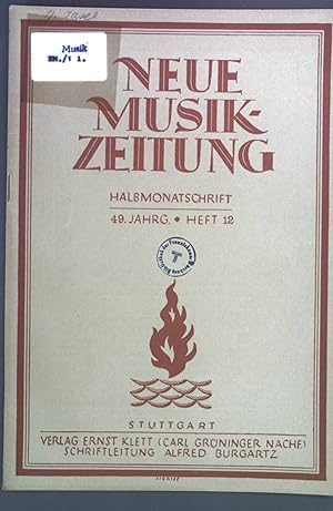 Bild des Verkufers fr Schubert, Schumann, Brahms und Hugo Wolf in Frankreich und Belgien. - in: Neue Musik-Zeitung. Halbmonatschrift 49. Jhg. Heft 12. zum Verkauf von books4less (Versandantiquariat Petra Gros GmbH & Co. KG)