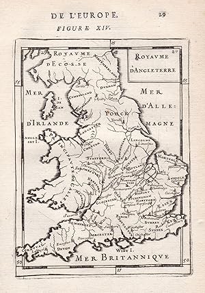 "Royaume d'Angleterre" - England Wales Great Britain map Karte