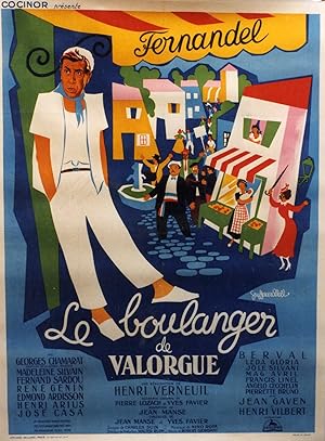 "LE BOULANGER DE VALORGUE" Affiche originale entoilée / Réalisé par Henri VERNEUIL avec FERNANDEL...