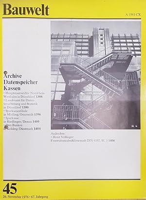 Bauwelt 45/1976. THEMA: Archive Datenspeicher Kassen.