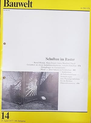 Image du vendeur pour Bauwelt 14/1977. THEMA: Schulbau im Raster. mis en vente par Wissenschaftl. Antiquariat Th. Haker e.K