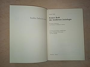 Image du vendeur pour Knaurs Buch der modernen Soziologie mis en vente par Urs Zihlmann