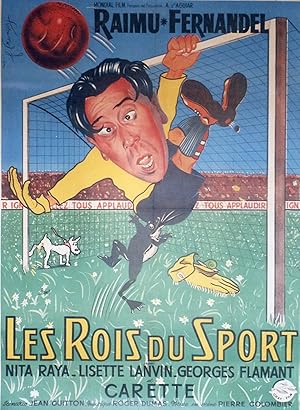 "LES ROIS DU SPORT " Affiche ressortie entoilée / Réalisé par Pierre COLOMBIER en 1937 avec FERNA...