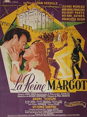 "LA REINE MARGOT" Réalisé par Jean DREVILLE en 1954 avec Jeanne MOREAU, Armando FRANCIOLI d'après...