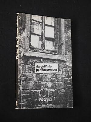 Bild des Verkufers fr Programmbuch 58 Schauspiel Frankfurt 1977/78. DER HAUSMEISTER von Harold Pinter. Insz.: Peter Palitzsch, Bhnenbild/ Kostme: A. Christian Steiof. Mit Klaus Wennemann, Michael Altmann, Albert Hoerrmann zum Verkauf von Fast alles Theater! Antiquariat fr die darstellenden Knste