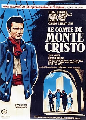 "LE COMTE DE MONTE CRISTO" Affiche originale entoilée / Réalisé par Claude AUTANT-LARA avec Louis...