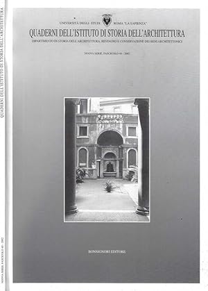 Bild des Verkufers fr Quaderni dell'Istituto di Storia dell'Architettura, nuova serie, fascicolo 40 - 2002 zum Verkauf von Biblioteca di Babele