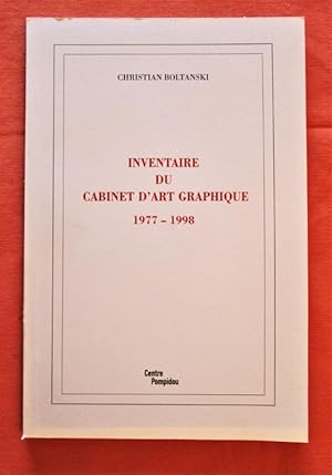 Imagen del vendedor de Inventaire du cabinet d'art graphique 1977-1998. Avant-propos de Jonas Storsve. a la venta por Dj Jadis